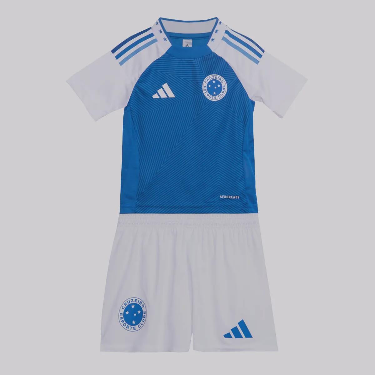 Kit de Uniforme do Cruzeiro adidas I 2025 Infantil Centauro