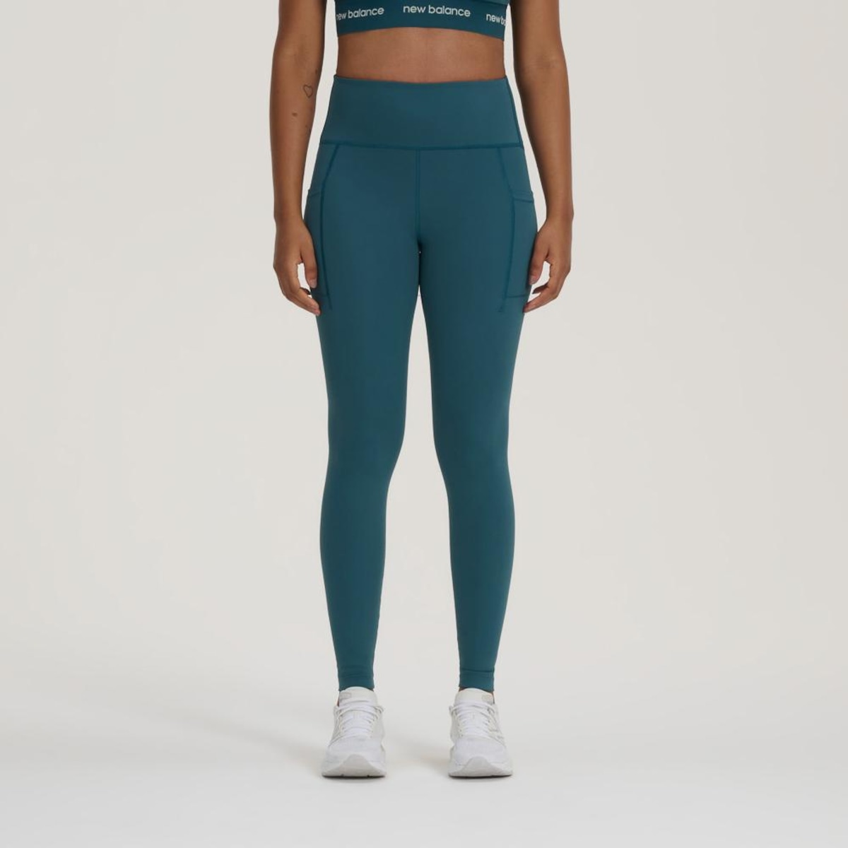 Calça Legging Feminina New Balance Sleek Pocket High Rise | Centauro