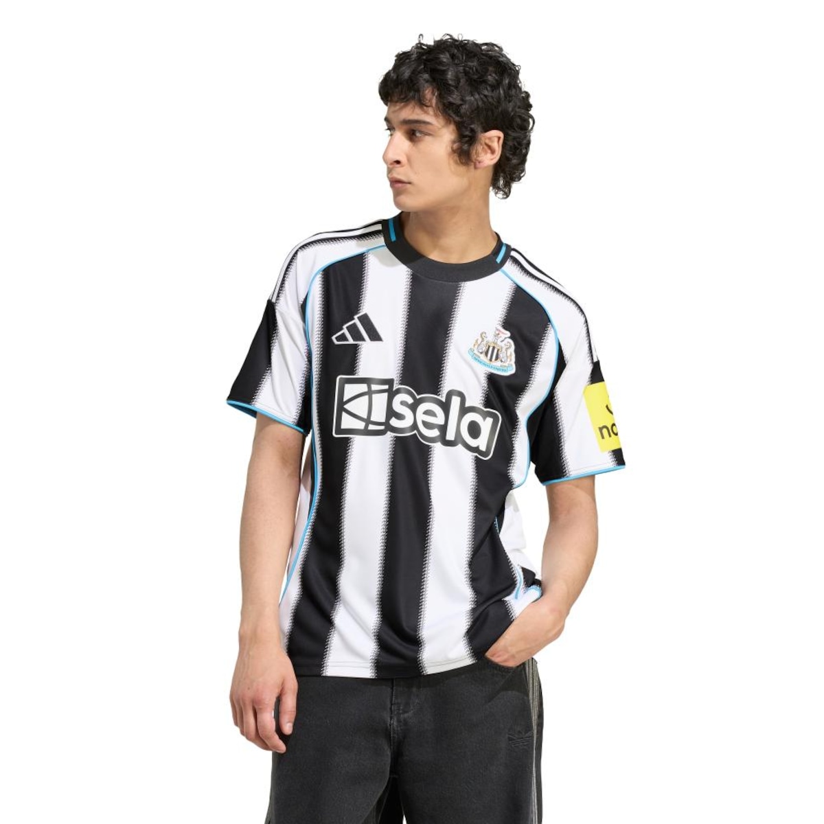 Newcastle United adidas シャツ Black adidas Newcastle United FC 2025/26 Long Sleeve Home