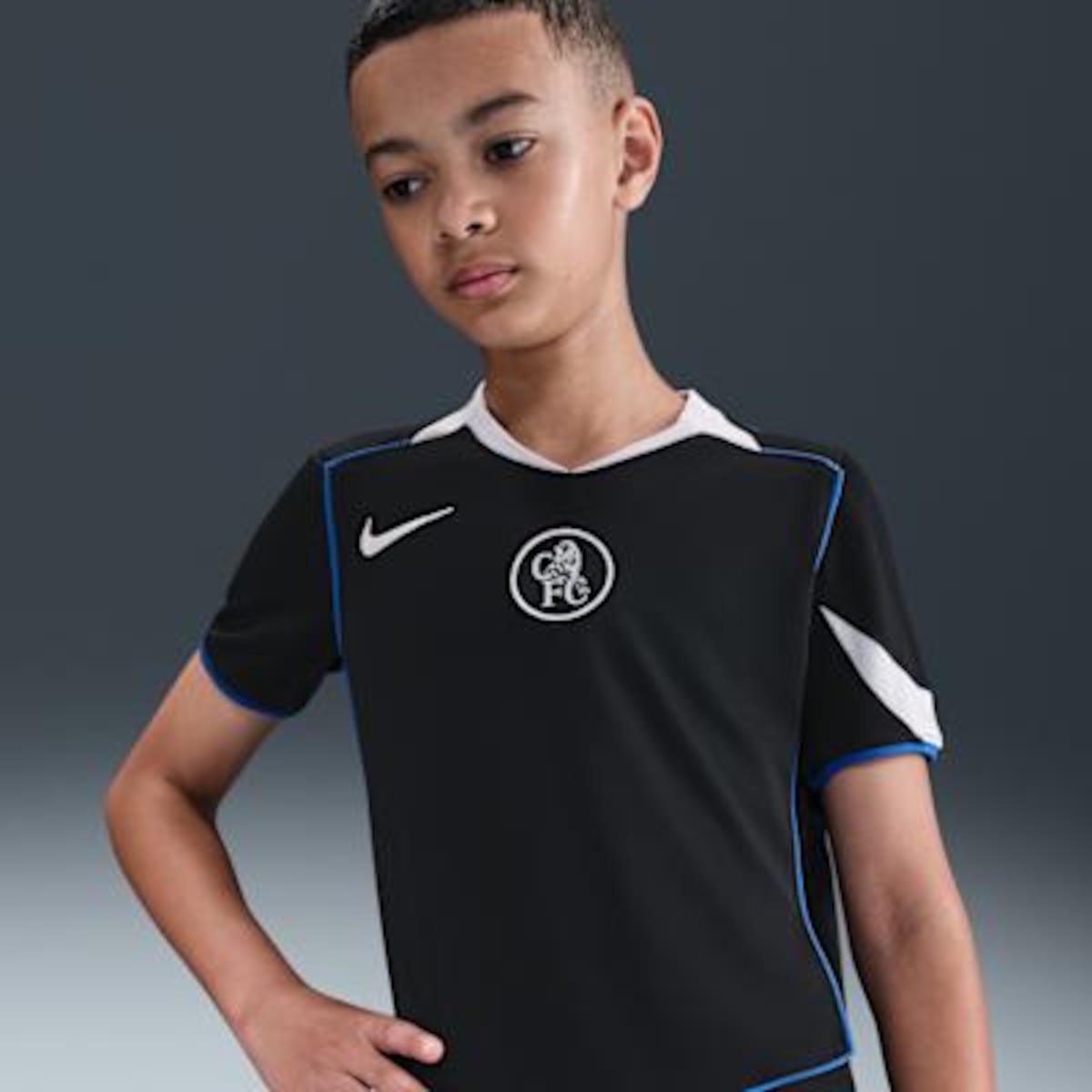 Camisa Chelsea Total 90 III 2025/26 Torcedora Pro Nike Infantil