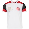 Camiseta Braziline Flamengo nº 10 - Masculina BRANCO/VERMELHO
