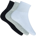 Kit de Meias Oxer Médio com 3 Pares - Infantil BRANCO/PRETO