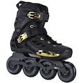Patins Oxer Darkness Gold - In Line - Freestyle - ABEC 7 - Base de Alumínio - Adulto PRETO/OURO