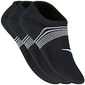 Kit de Meias Sapatilha Nike Lightweight Train com 3 Pares - Feminino PRETO/BRANCO