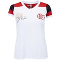 Camiseta do Flamengo Zico Retrô - Feminina BRANCO/VERMELHO
