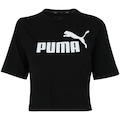 Blusa Cropped Puma Elevated Essentials Tee - Feminina PRETO
