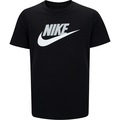 Camiseta Nike Sportswear Tee Futura IC - Infantil PRETO/CINZA