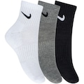 Kit de Meias Nike Everyday Cushion Ankle com 3 Pares - Adulto PRETO