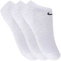 Kit de Meias Nike Elite Lightweight Cano Invisível Adulto BRANCO
