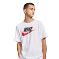 Camiseta Básica Masculina Nike Icon Futura BRANCO/VERMELHO