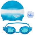 Kit de Natação Swim SLC com Touca + Óculos + Protetor de Ouvido AZUL