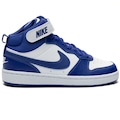 Tênis Cano Alto Nike Court Borough Mid - Infantil AZUL/BRANCO