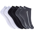 Kit de Meias Asics No Show Soft com 6 Pares - 34 Ao 38 - Feminino PRETO/BRANCO