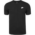 Camiseta Básica Nike Club Logo Pequeno Masculina PRETO