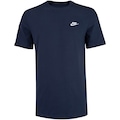 Camiseta Básica Nike Club Logo Pequeno Masculina AZUL ESCURO