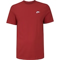 Camiseta Básica Nike Club Logo Pequeno Masculina VERMELHO