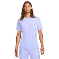 Camiseta Básica Nike Club Logo Pequeno Masculina ROXO CLARO/BRANCO