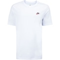 Camiseta Básica Nike Club Logo Pequeno Masculina BRANCO/PRETO