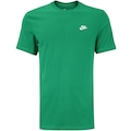 Camiseta Básica Nike Club Logo Pequeno Masculina VERDE ESCURO