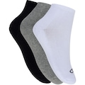 Opção de cor PRETO/BRANCO de Kit de Meias Olympikus Cano Curto Feminino