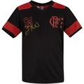 Camiseta do Flamengo Zico Retrô - Infantil PRETO/VERMELHO
