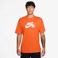 Camiseta Nike SB Tee Logo - Masculina. LARANJA/BRANCO