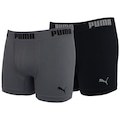 Kit de Cuecas Boxer sem Costura Puma com 2 Unidades - Adulto PRETO/CINZA