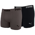 Kit de Cuecas Boxer sem Costura Puma com 2 Unidades - Adulto PRETO/MARROM