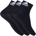 Kit de Meias Cano Curto adidas Light Ank com 3 Pares - 38 a 40 - Feminino PRETO