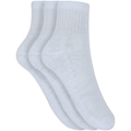 Kit de Meias Cano Alto Asics Basic Stretch Quarter com 3 Pares - 44 a 46 - Adulto BRANCO