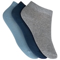 Kit de Meias Sapatilha Oxer com 3 Pares - 27 a 30 - Infantil AZUL ESC/CINZA