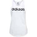 Camiseta Regata adidas Logo Linear - Feminina BRANCO/PRETO