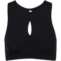 Top Fitness Nike Swoosh CVRG Yoga BRA - Adulto PRETO