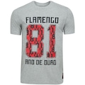 Camiseta do Flamengo adidas Manga Curta Graphic 21 - Masculina CINZA
