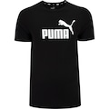 Camiseta Puma Manga Curta Essentials Logo Tee - Masculina PRETO