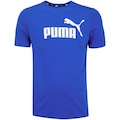 Camiseta Puma Manga Curta Essentials Logo Tee - Masculina AZUL