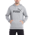 Blusão Puma com Capuz Masculino Essentials Big Logo CINZA