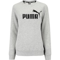Blusão Puma Feminino Essentials Logo Crew FL CINZA