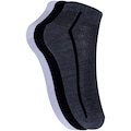Kit de Meias Lupo Sport Cano Curto com 3 Pares - 41 a 44 - Adulto CINZA/PRETO