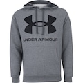 Blusa de Moletom Under Armour Masculina com Capuz Rival Fleece Big CINZA MESCLA