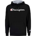 Blusa de Moletom Champion Masculina com Capuz Canguru PRETO
