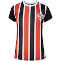 Camiseta do São Paulo 21 Change Braziline - Feminina PRETO/VERMELHO