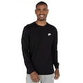 Opção de cor PRETO de Camiseta Nike Manga Longa Sportwear Club - Masculina
