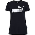 Camiseta Puma Manga Curta Essentials Logo - Feminina PRETO