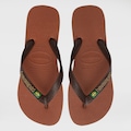 Opção de cor MARROM de Chinelo Havaianas Brasil Logo - Masculino