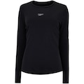 Camiseta Feminina Speedo Manga Longa UV 50 PRETO