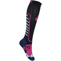 Meia de Compressão Cano Alto Socks ASICS Adulto PRETO/ROSA