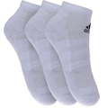Kit de Meias adidas Cano Baixo com 3 Pares 35 a 37 - Adulto BRANCO