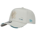 Boné New York Yankees MLB Aba Curva 940 Af St Inv Destroyed Strapback - Adulto OFF WHITE