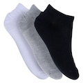 Kit de Meia Asics Invisible - Adulto - 3 Pares - 39 a 43 PRETO/BRANCO
